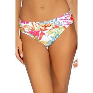 NWT‎ Sunsets Tropical Breeze Swim Bottom Floral Print Bikini Bottoms Large